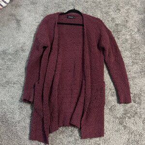 zesica knit maroon cardigan